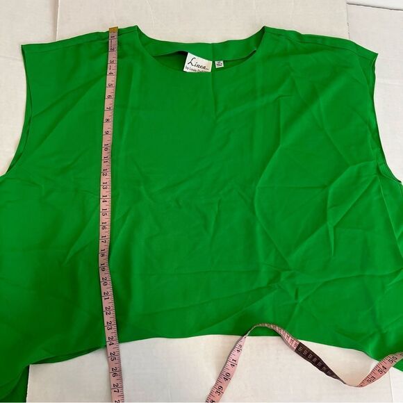 New Linea by Louis Dell'Olio Caftan and Tank Set in Grass Green | Size 2X - Picture 13 of 14